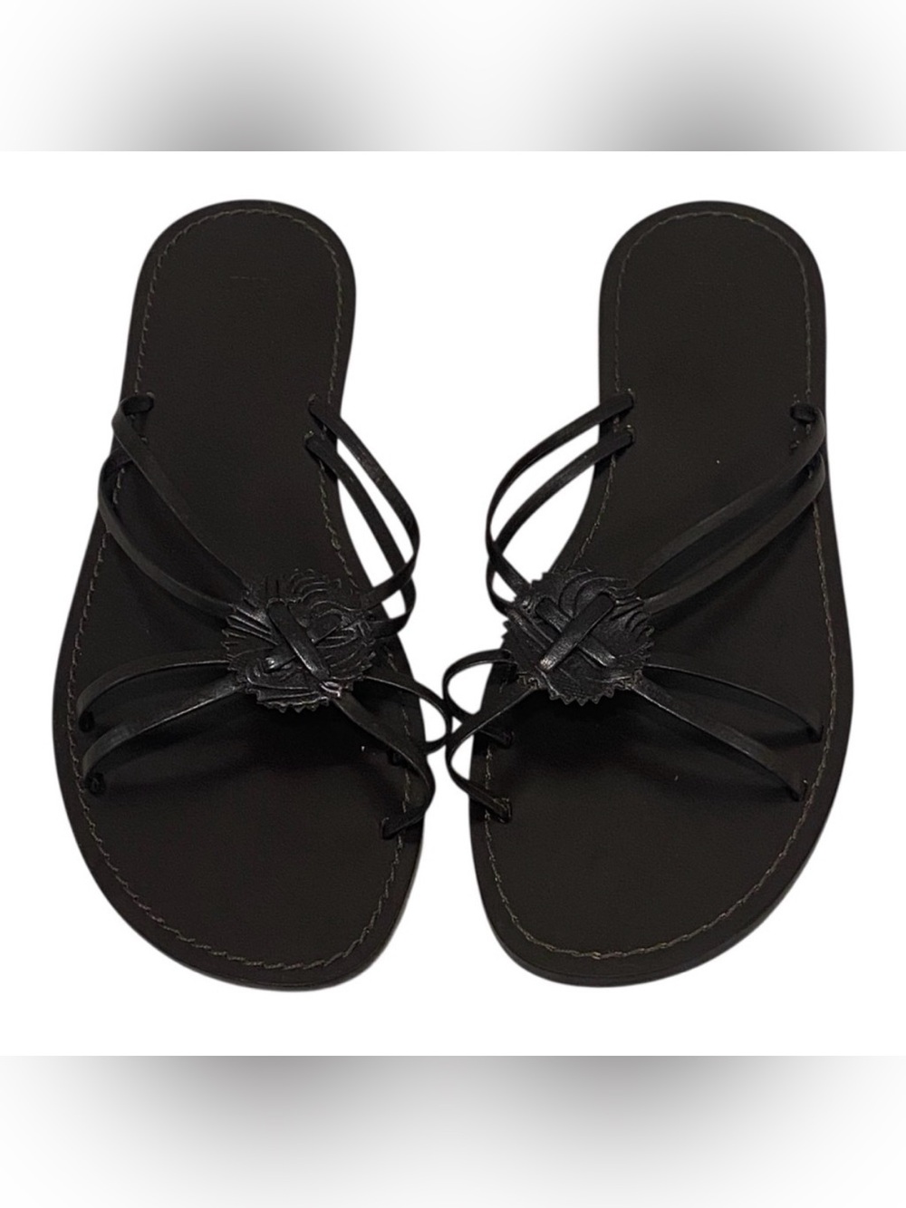 Gap Black Genuine Leather Sandals - NWOT - Size 7